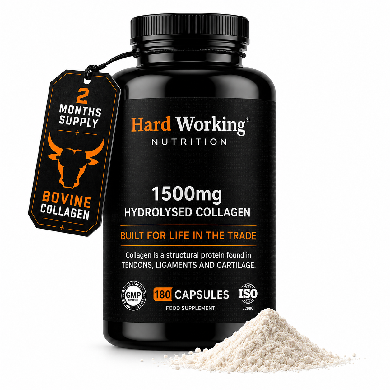 Hard Working Nutrition 1500mg Hydrolysed Collagen