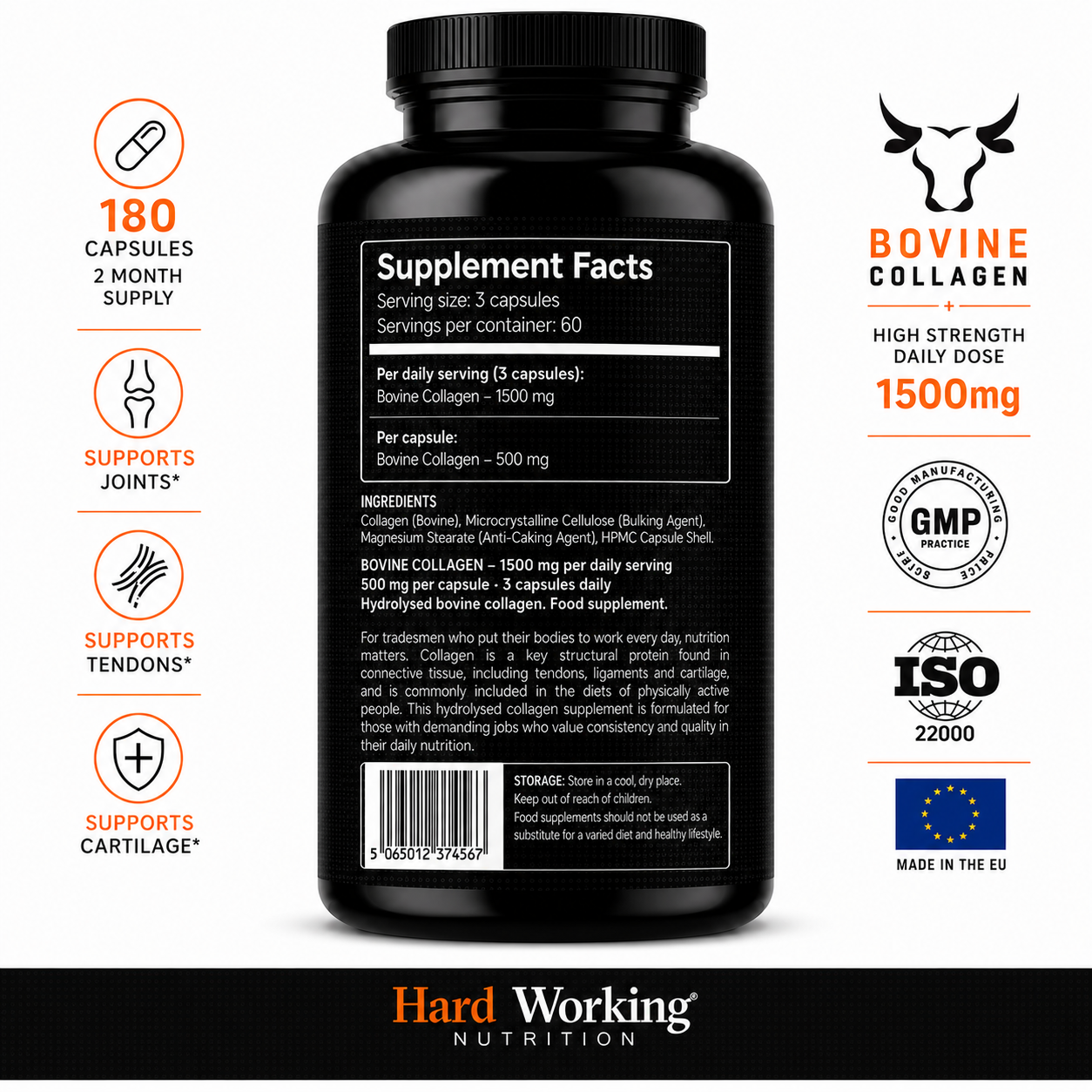 Supplement facts label